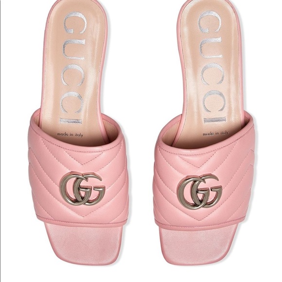 gucci gg pink slides